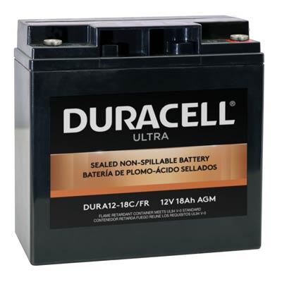 Duracell Ultra 12V 18Ah AGM Sealed Lead Acid Battery for Backup & Cycling