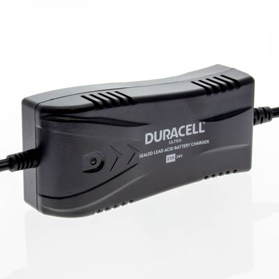 Duracell Ultra 24V 2 Amp Automatic AGM SLA Wheelchair Charger with 3-Pin Connector