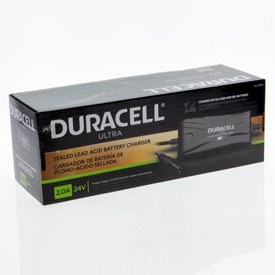 Duracell Ultra 24V 2 Amp Automatic AGM SLA Wheelchair Charger with 3-Pin Connector