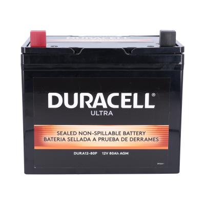 Duracell Ultra 12V 80AH AGM Sealed Lead Acid Battery P Terminals Power Mobility