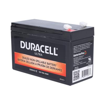 Duracell Ultra 12V 9Ah AGM Sealed Lead Acid Battery F1 Terminals