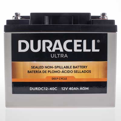 Duracell Ultra 12V 40Ah Deep Cycle AGM SLA Battery M6 Terminals