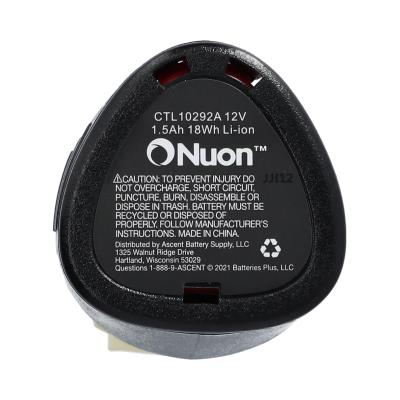 Nuon 12V 1.5Ah Lithium-Ion Battery for Milwaukee M12 Power Tools