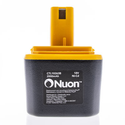 Nuon 18V 2.0AH NiCad Replacement Battery for Ryobi Cordless Power Tools