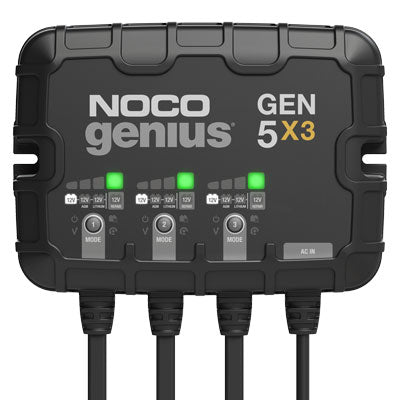 NOCO 3-Bank 15A Smart On-Board Charger for Automotive Marine Specialty Batteries