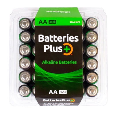 Batteries Plus High-Performance AA Alkaline Batteries - 36 Count Bulk Pack