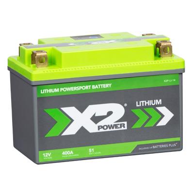 X2Power X2P14 400A Pulse Cranking Lithium Powersport Battery - Lightweight, Fast Charging