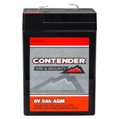 Contender 6V 4.5Ah AGM Sealed Lead Acid Battery for Fire & Security Systems