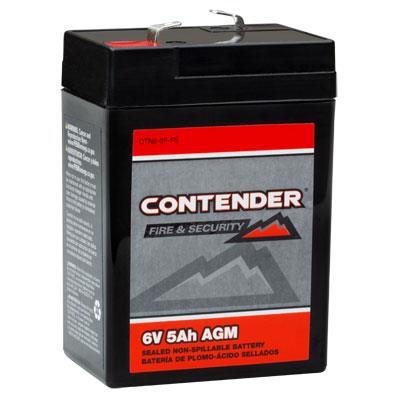 Contender 6V 4.5Ah AGM Sealed Lead Acid Battery for Fire & Security Systems