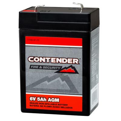 Contender 6V 4.5Ah AGM Sealed Lead Acid Battery for Fire & Security Systems