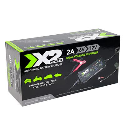 X2Power 2A 6V/12V Automatic Smart Charger & Maintainer for Powersport Batteries