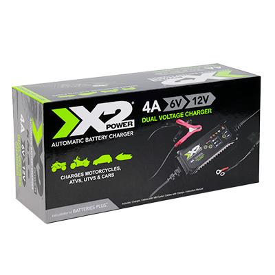 X2Power 4A 6V/12V Automatic Smart Battery Charger Maintainer for Vehicles & Powersports