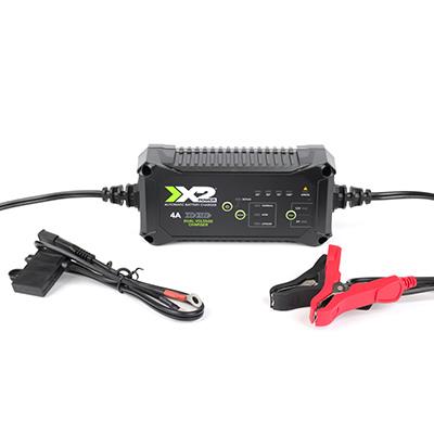 X2Power 4A 6V/12V Automatic Smart Battery Charger Maintainer for Vehicles & Powersports