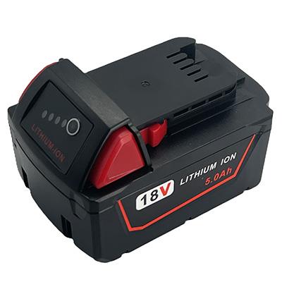 Powerful 18V 5.0Ah Lithium-Ion Battery for Milwaukee M18 Tools Replacement