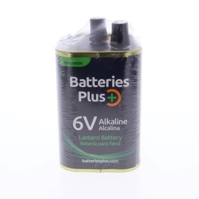 Batteries Plus 6V Alkaline Lantern Battery with Spring Terminals for High-Drain Devices