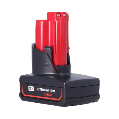 High-Performance 12V 5.0Ah Lithium-Ion Battery for MILWAUKEE M12 Tools, Replacement 48-11-2450