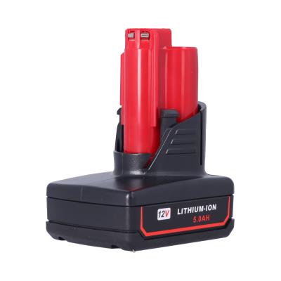 High-Performance 12V 5.0Ah Lithium-Ion Battery for MILWAUKEE M12 Tools, Replacement 48-11-2450