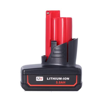 High-Performance 12V 5.0Ah Lithium-Ion Battery for MILWAUKEE M12 Tools, Replacement 48-11-2450