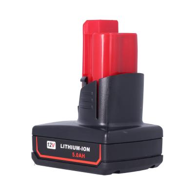 High-Performance 12V 5.0Ah Lithium-Ion Battery for MILWAUKEE M12 Tools, Replacement 48-11-2450