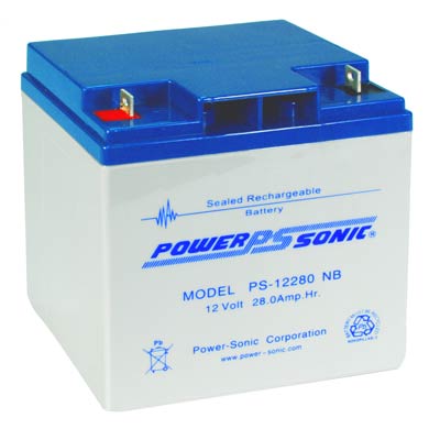 Power Sonic 12V 28Ah AGM SLA Battery NB Terminals for Reliable Power