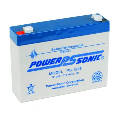 Power Sonic 12V 2.8AH AGM Sealed Lead Acid Battery F1 Terminals Spill-Proof Durable