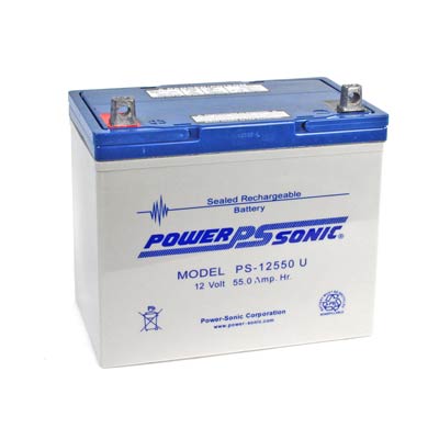 Power Sonic 12V 55AH AGM Sealed Lead Acid Battery with P Terminals