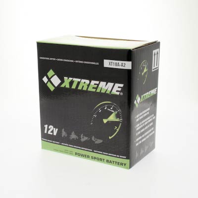 Xtreme High Performance 10A-A2 12V 160CCA Flooded Powersport Battery for Motorcycles ATVs