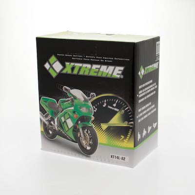 Xtreme Flooded 14L-A2 12V 190CCA Powersport Battery - ATV, Motorcycle, Snowmobile