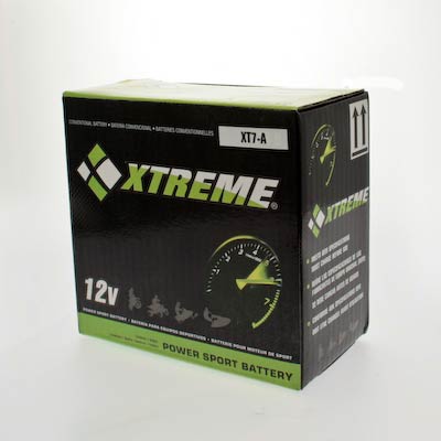 Xtreme High Performance 7-A 12V 124CCA Flooded Powersport Battery for ATV Motorcycle Snowmobile