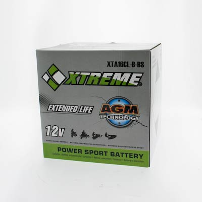 Xtreme 16CL-B-BS 12V 230CCA AGM Powersport Battery High-Performance Spill-Proof