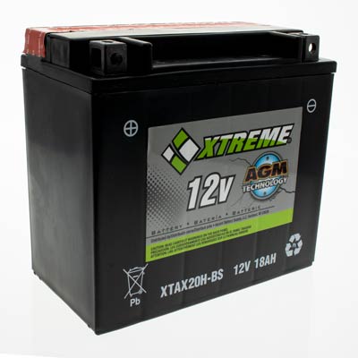 Xtreme 20H-BS 12V 310CCA AGM Powersport Battery for Motorcycles & ATVs