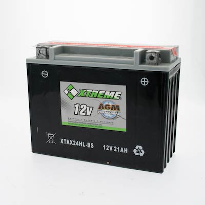 Xtreme 24HL-BS 12V 350CCA AGM Powersport Battery: Spill-Proof, High-Performance, Durable