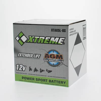Xtreme 5L-BS 12V 70CCA AGM Powersport Battery for ATV Motorcycle Snowmobile