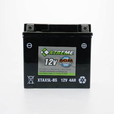 Xtreme 5L-BS 12V 70CCA AGM Powersport Battery for ATV Motorcycle Snowmobile