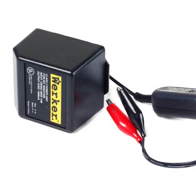 Werker 6V 1 Amp Automatic AGM SLA Battery Charger with Alligator Clips
