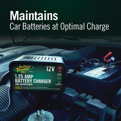 Battery Tender Plus 12V 1.25A Smart Charger & Maintainer for Powersport Batteries