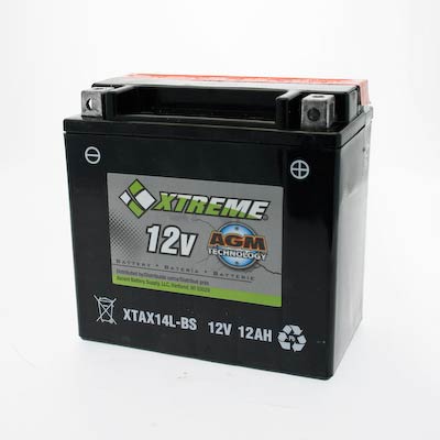 Ultimate Xtreme 14L-BS 12V 200CCA AGM Powersport Battery for Adventure