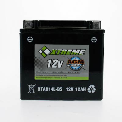 Ultimate Xtreme 14L-BS 12V 200CCA AGM Powersport Battery for Adventure