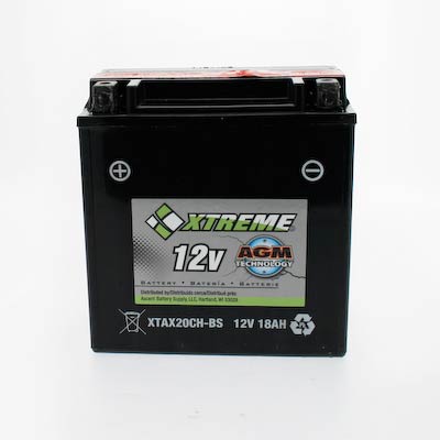 Xtreme 20CH-BS 12V 270CCA AGM Powersport Battery for ATVs, Motorcycles