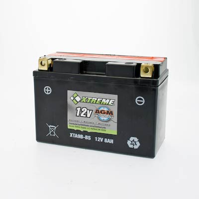 Xtreme 9B-BS 12V 110CCA AGM Powersport Battery for Motorcycles ATVs Snowmobiles