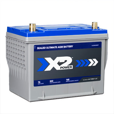 X2Power Premium AGM Car Truck Battery, 840 CCA, Group 24, High-Performance