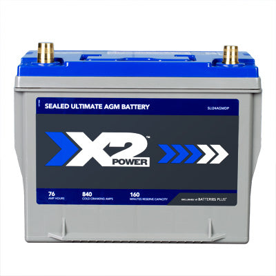 X2Power Premium AGM Car Truck Battery, 840 CCA, Group 24, High-Performance
