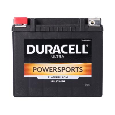 Duracell Ultra 12-BS 12V 180CCA AGM Powersport Battery for ATV Motorcycle