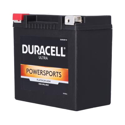Duracell Ultra 14-BS 12V 220CCA AGM Powersport Battery for Motorcycle ATV