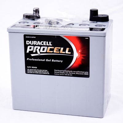 Duracell ProCell 12V 50AH GEL Sealed Lead Acid Battery P Terminals