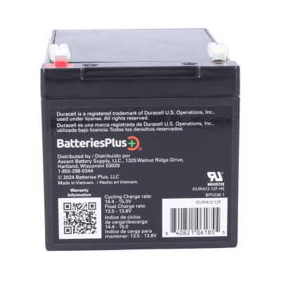 Reliable Duracell Ultra 12V 12Ah AGM Sealed Lead Acid Battery F1 Terminals