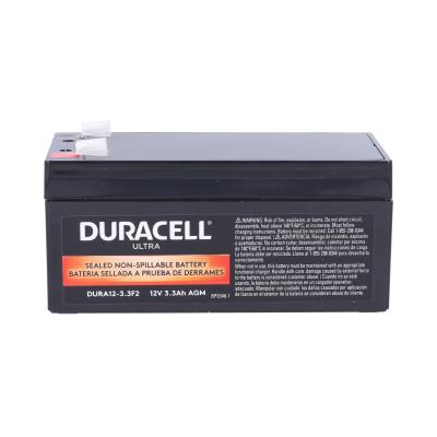 Duracell Ultra 12V 3.3AH General Purpose AGM Sealed Lead Acid Battery F2 Terminals