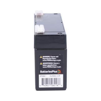 Duracell Ultra 6V 3.3AH AGM Sealed Lead Acid Battery with F1 Terminals