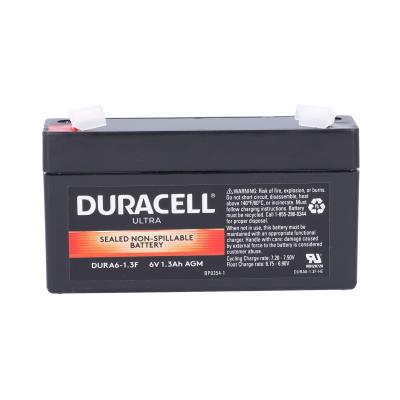 Duracell Ultra 6V 1.3AH General Purpose AGM Sealed Lead Acid F1 Battery