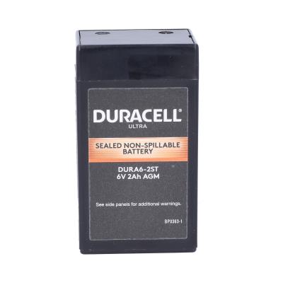 Duracell Ultra 6V 2Ah AGM Sealed Lead Acid Battery Side Tab Terminals